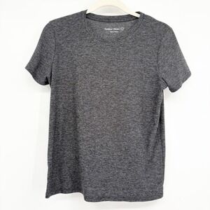Outdoor Voices Womens Charcoal Heathered Activewear CloudKnit Athletic T-Shirt S